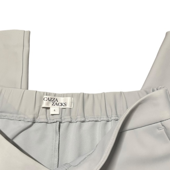 Cazza Zacks Pull-On Light Grey Casual Pants Trousers Size 4 - Picture 4 of 7
